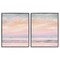 Stupell Industries Peachy Coastal Sunrise 2pc Framed Giclee Wall Art Set Design by Grace Popp